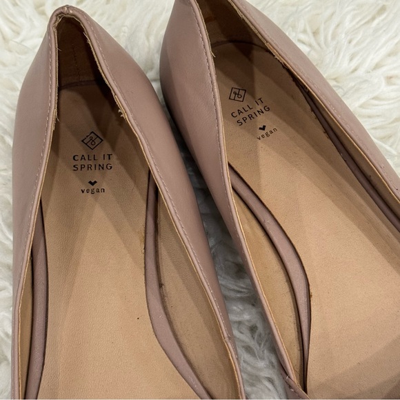 Call It Spring Tan Flats Sleek Minimalist Design - Picture 3 of 8